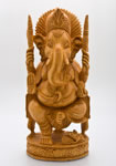 木彫りのガネーシャ神像